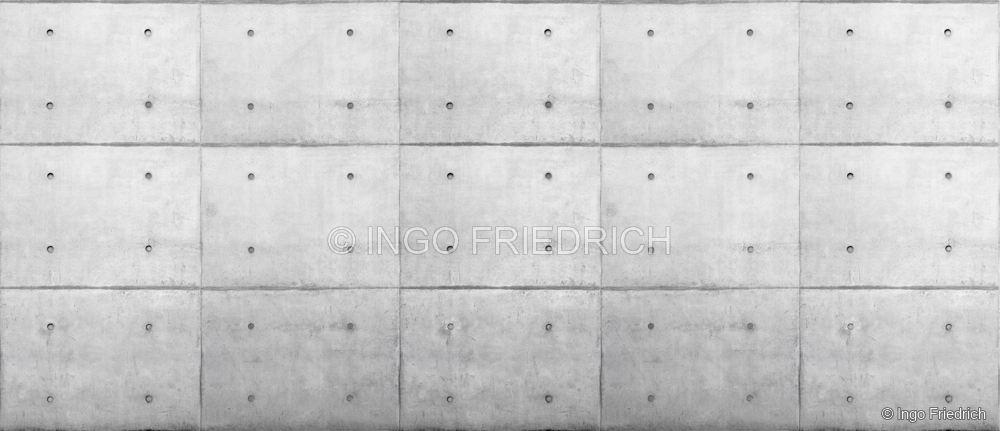 Sichtbeton mit Ankerpunkten – fotografische Betonoberfläche von Ingo Friedrich